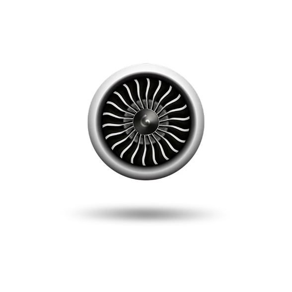 Icona di motore a reazione che rappresenta i principi guida nel mio approccio alla realizzazione siti web a Sassari.