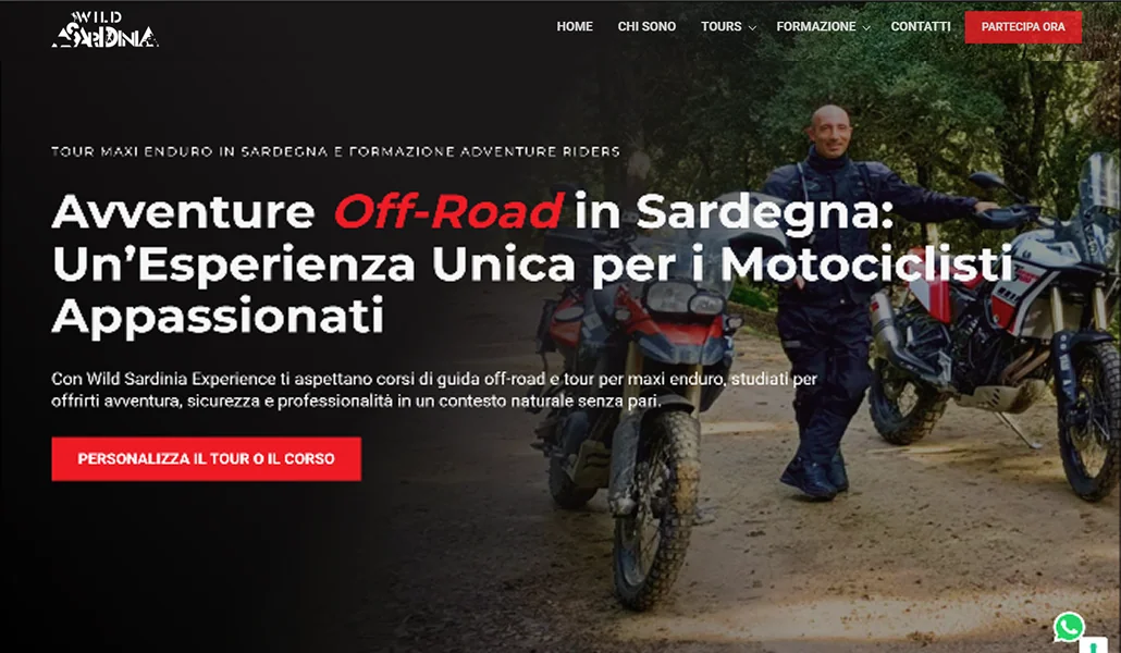 Sito web per Associazione Tour Moto Enduro realizzato da Luca Usai a Sassari